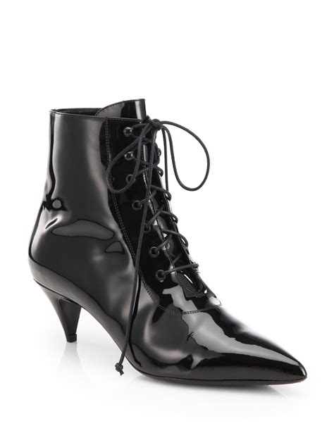 ysl patent leather boots|saint laurent ankle boots.